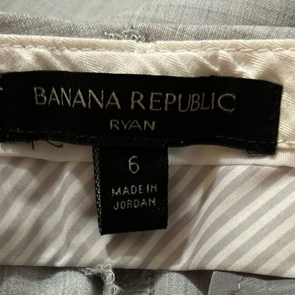 Women's Banana Republic Ryan Light Gray Mid-Rise Slacks Polyester Blend Size 6 - Picture 6 of 7